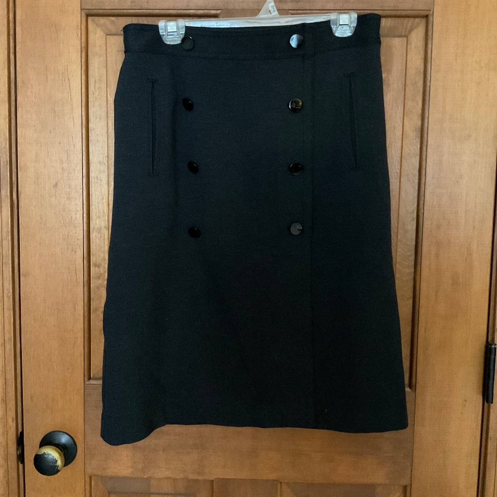 Loft Grey Button Midi skirt